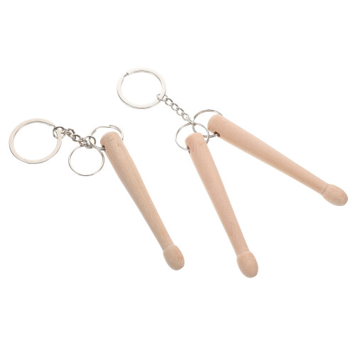 2St Mini Drumstok Keyring Accessoire Beige
