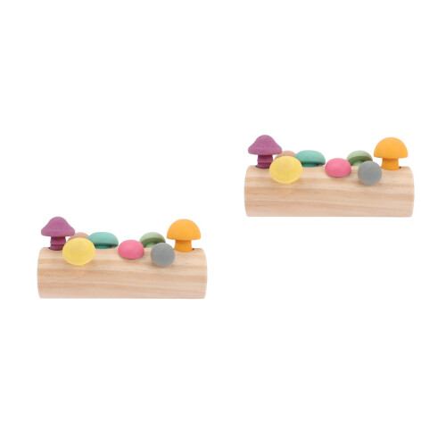 2Sets Toddler Paddestoel Sensorisch Educatief Speelset 1