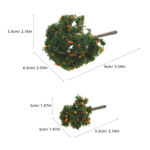 20St Mini Plastic Fruitbomen Voor Modeltrein En Hobbyprojecten 2