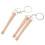 2St Mini Drumstok Keyring Accessoire Beige 11