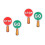 4Pièces Signal Stop Double-Face Portable Plastique Pour Classe 7