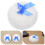 30Pcs Compact Soft Powder Puff with Bow for Diaper Changes and Travel 11
