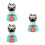 3St Multifunctionele Resin Panda Dashboard Ornament Auto Decoratie 7