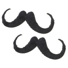 4St Realistische Zwarte Nepmustaches Decoratie Verkleedpartij