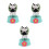 3St Multifunctionele Resin Panda Dashboard Ornament Auto Decoratie 6