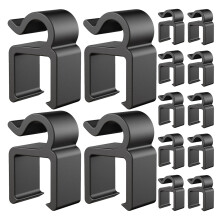 100Pcs Heavy Duty Adhesive Car Seat Headrest Hooks Black for Multi Use