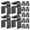 100Pcs Heavy Duty Adhesive Car Seat Headrest Hooks Black for Multi Use 1