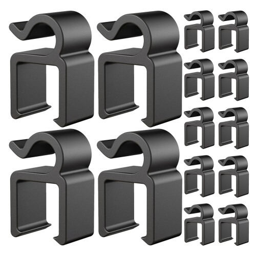 100Pcs Heavy Duty Adhesive Car Seat Headrest Hooks Black for Multi Use
