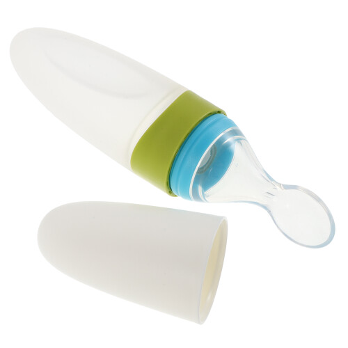 4Pièces Cuillères Bébé Silicone Transparentes Protection Douce 1