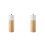 2Pcs White Kitchen Pepper Masher Rubberwood Manual Grinder 7