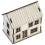 4Pcs Beige Small Wooden House Assembly Model for DIY Projects 3