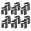 100Pcs Heavy Duty Adhesive Car Seat Headrest Hooks Black for Multi Use 3