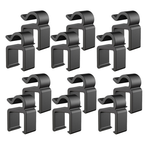 100Pcs Heavy Duty Adhesive Car Seat Headrest Hooks Black for Multi Use 2