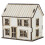 4Pcs Beige Small Wooden House Assembly Model for DIY Projects 2