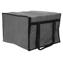 2St Grijze Geïsoleerde Pizzatassen Van Non-Woven Stof Voor Warm