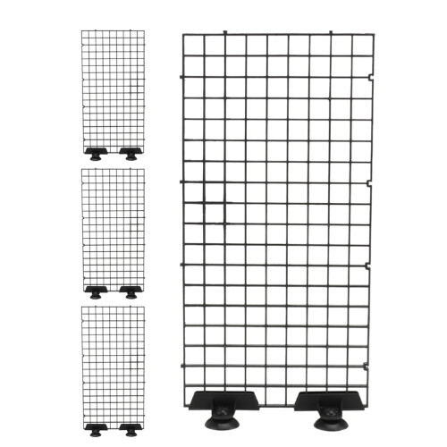 12Sets Zwarte ABS Aquarium Scheidingsplaten Plastic Rooster Vis Filter 2