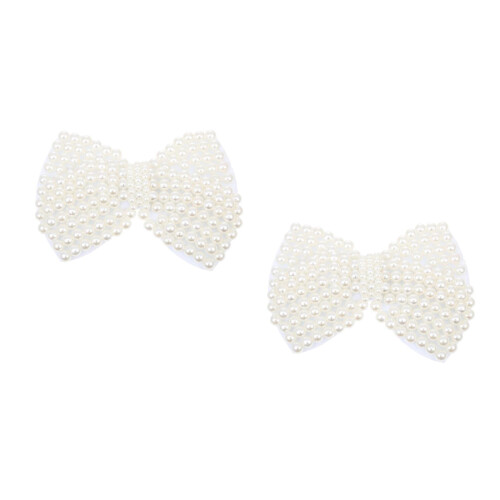 2St Creatieve Witte Plastic Strik Kleding En Hoofddeksel 2