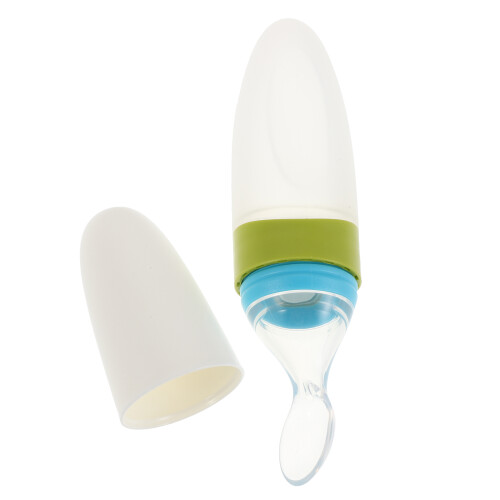 4Pièces Cuillères Bébé Silicone Transparentes Protection Douce 2