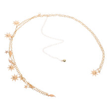 2St Dames Gouden Metalen Tailleketting Verstelbare Boho Look Met