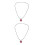 2St Rood Multifunctionele Golf Balmarker Ketting Voor Dames Met Clip 4