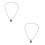 2St Rood Multifunctionele Golf Balmarker Ketting Voor Dames Met Clip 3