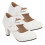 2Paren Wit Elegant Schoeisel Dames Chunky Met 2
