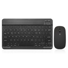 10 Inch Keyboard Rechargeable Ultra-Slim Wireless Mouse Keyboard Set for Android Windows Tablet C