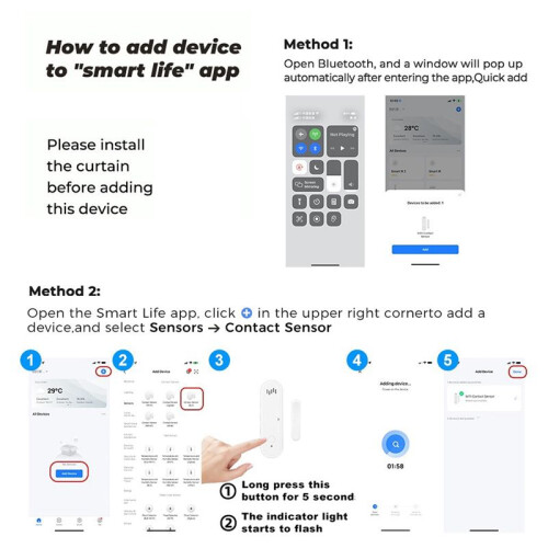Tuya  WiFi Deur Sensor 80dB Geluid Raam Sensor  Life Arm Uitschakelen Deur Sensor APP Waarschuwing Alarm Deur Sensor 1