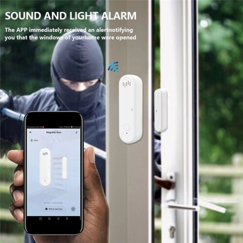 Tuya  WiFi Deur Sensor 80dB Geluid Raam Sensor  Life Arm Uitschakelen Deur Sensor APP Waarschuwing Alarm Deur Sensor 2