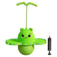 Pogo with Handle Board Bouncing for Outdoor Exercises Indoor Green