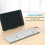 Foldable  Keyboard, USB Rechargeable Wireless Keyboard for IOS, Android, Windows PC Laptop Smartphone-Silver 7