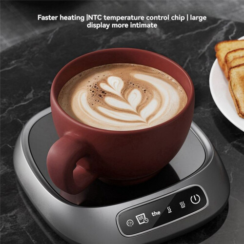 2pcs  Heating Coaster for Office Use - Keeps Milk, Coffee, and Tea Warm 1