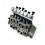 Electric Guitar Double Locking Vibrato System, 6-String Base, R2 42/R3 43mm Nut, Chrome Plated Silver 2