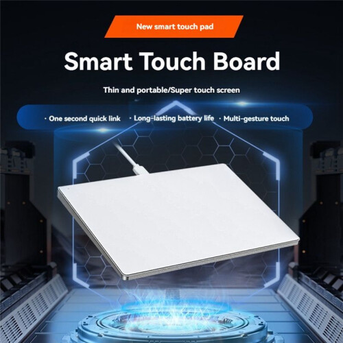 USB-Kabelgebundenes Multi-Touch-Trackpad, Schlanke Touchpad-Maus für Windows-Desktop/Laptop/Notebook-Computer-PC, Weiß 1