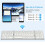 Foldable  Keyboard, USB Rechargeable Wireless Keyboard for IOS, Android, Windows PC Laptop Smartphone-Silver 3