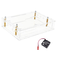 Coques de Protection en Acrylique avec Ventilateur pour Accessoires de Carte de DéVeloppement Banana Pi R3 BPI-R3