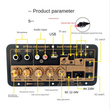 Placa de Amplificador EstéReo Digital Subwoofer MicróFono Dual Karaoke Amplificadores de AutomóVil Altavoz Enchufe de la UE