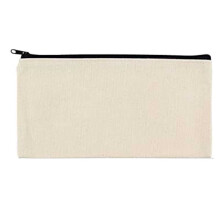 12Pcs Blank Canvas Bags Pencil Case,Canvas Makeup Bags,Plain Canvas Zipper Pouch Bags,For Painting,School,Organizer