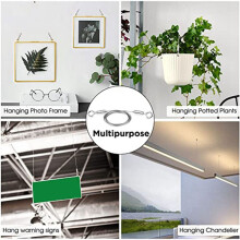 Adjustable Picture Hanging Wire 2PCS Mirror Frame Kit 2M X1.5Mm Heavy Duty Stainless Steel Wire Rope