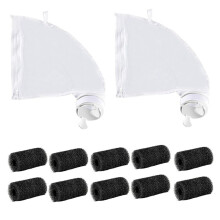 Zwembadreinigerset voor 280 480, 2 Stuks Universele Tas met Ritssluiting, Vervangende Netzak en 10 Stuks Scrubbers