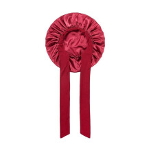 Women Hat Night Sleeping Shower Cap High Elastic Hair Bonnet Hat Cover Hair Care Bonnet Nightcap Wine Red