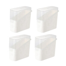 Récipient à Fromage en Tranches pour Réfrigérateur, 4 Pièces Boîte de Rangement à Fromage avec Couvercle Rabattable, Support à Fromage Blanc