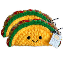 Tacos Emocionais, Crochê, Tacos Positivos Fofos Feitos À Mão, Presentes Sentimentais para Amigos e Familiares, Brinquedos de Pelúcia