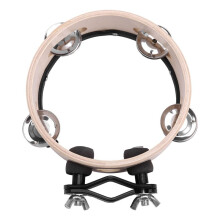 Trommelkreis, Zweireihig, Rassel, Trommelringe, Tamburin, Trommel, Tamborine, Schlaginstrumente, Musikinstrumente, Holzfarbe