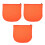 3Pcs Large Capacity Orange Drawstring Motorcycle Storage Bag 4