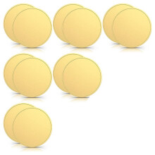 12 Pcs Blank Challenge Coin, Engraving Blanks Coins Threaded Edged 40 mm with Acrylic Protection Box Gold