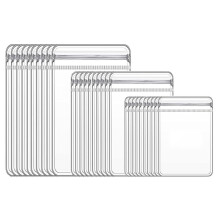 60pcs 3 Sizes Clear Jewelry Organizer Earring Necklace Storage Bags Travel, Anti Tarnish Protect Jewelry