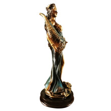 2Pcs Blindfolded Fortuna Statue Ancient Greek Roman Goddess of Fortune Vintage  Luck Sculpture Luck Decorations Home