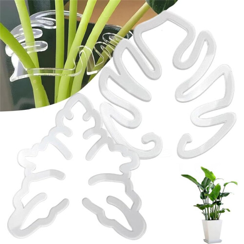 2PCS Monstera Grapple Monstera Leaf Plant Support Turtle Shell Bamboo Clamp Set Unique&Aesthetic Monstera Plant Support 1