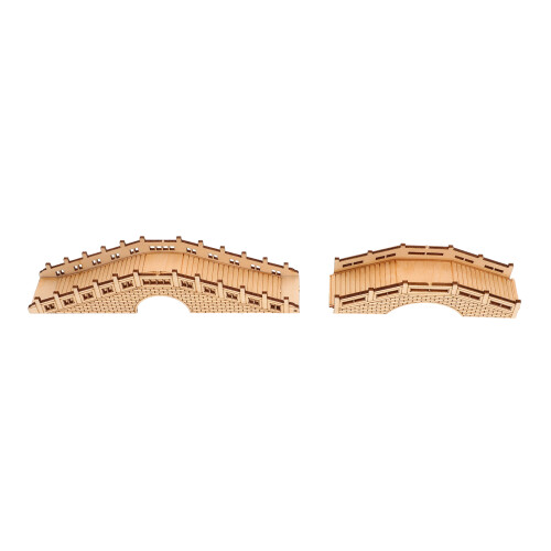 10Pièces Pont Miniature En Bois DIY Décoration Marron 1